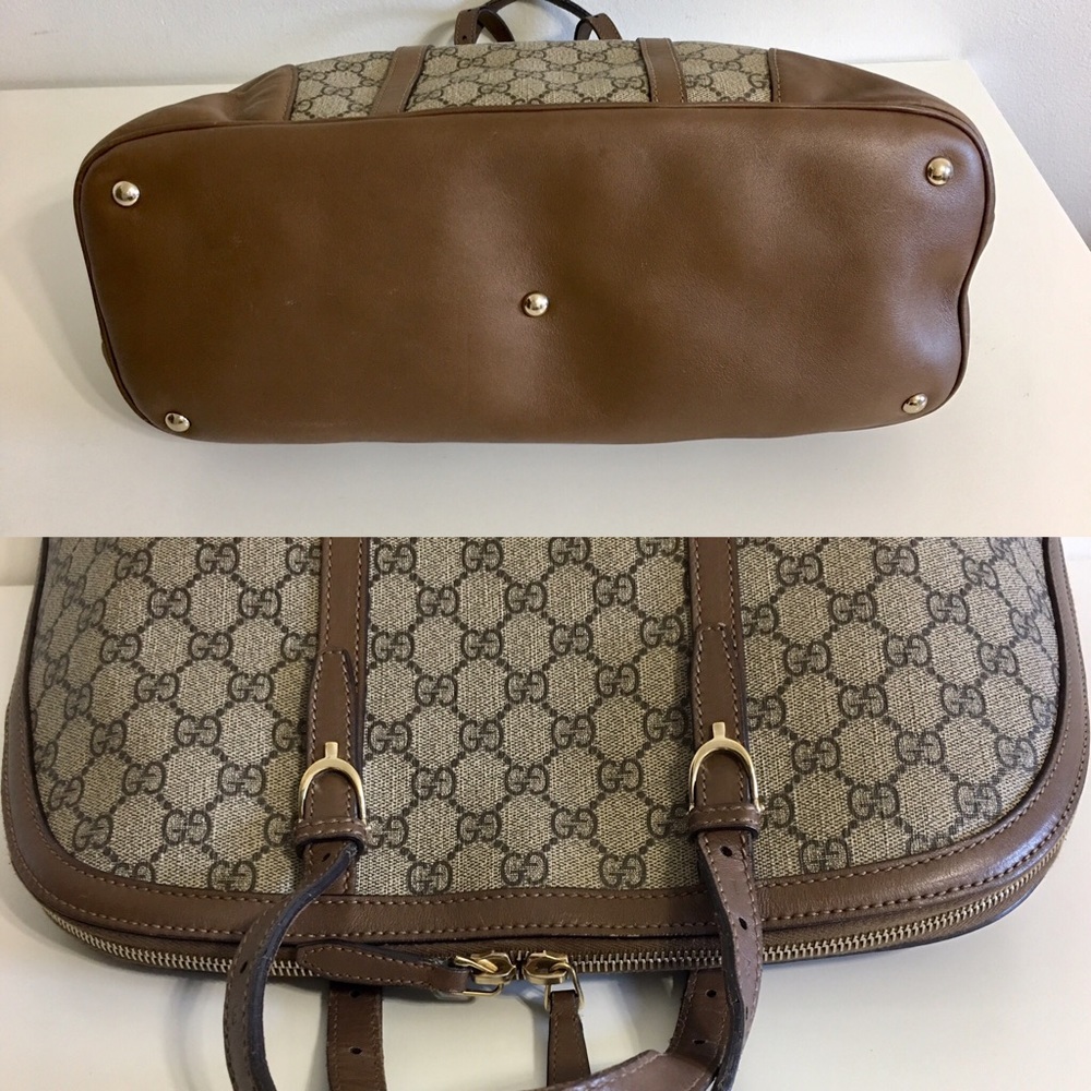 Authentic GUCCI large hand bag coated canvas - Picture 4 of 11